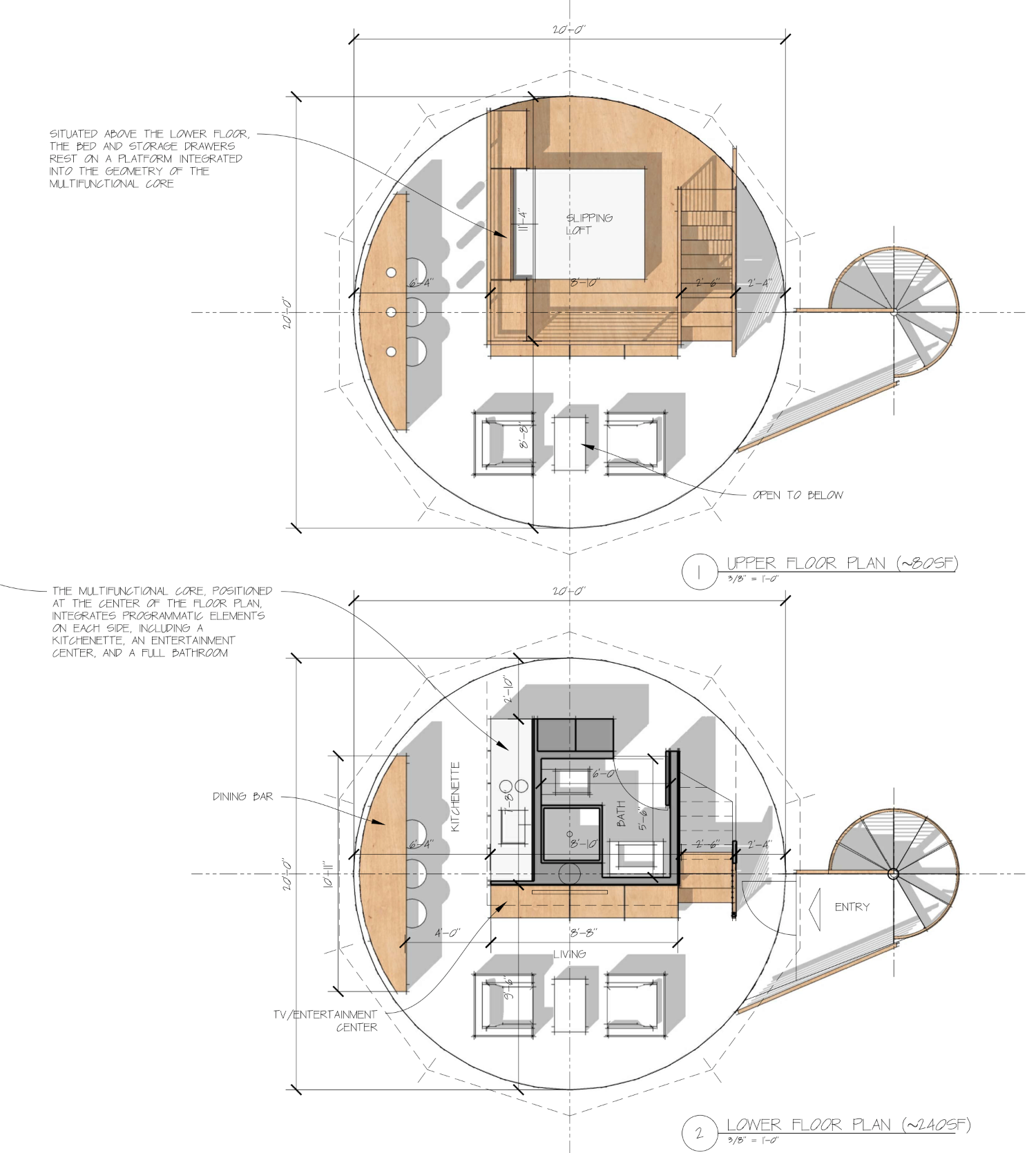 Cedar upper and lower floor plans