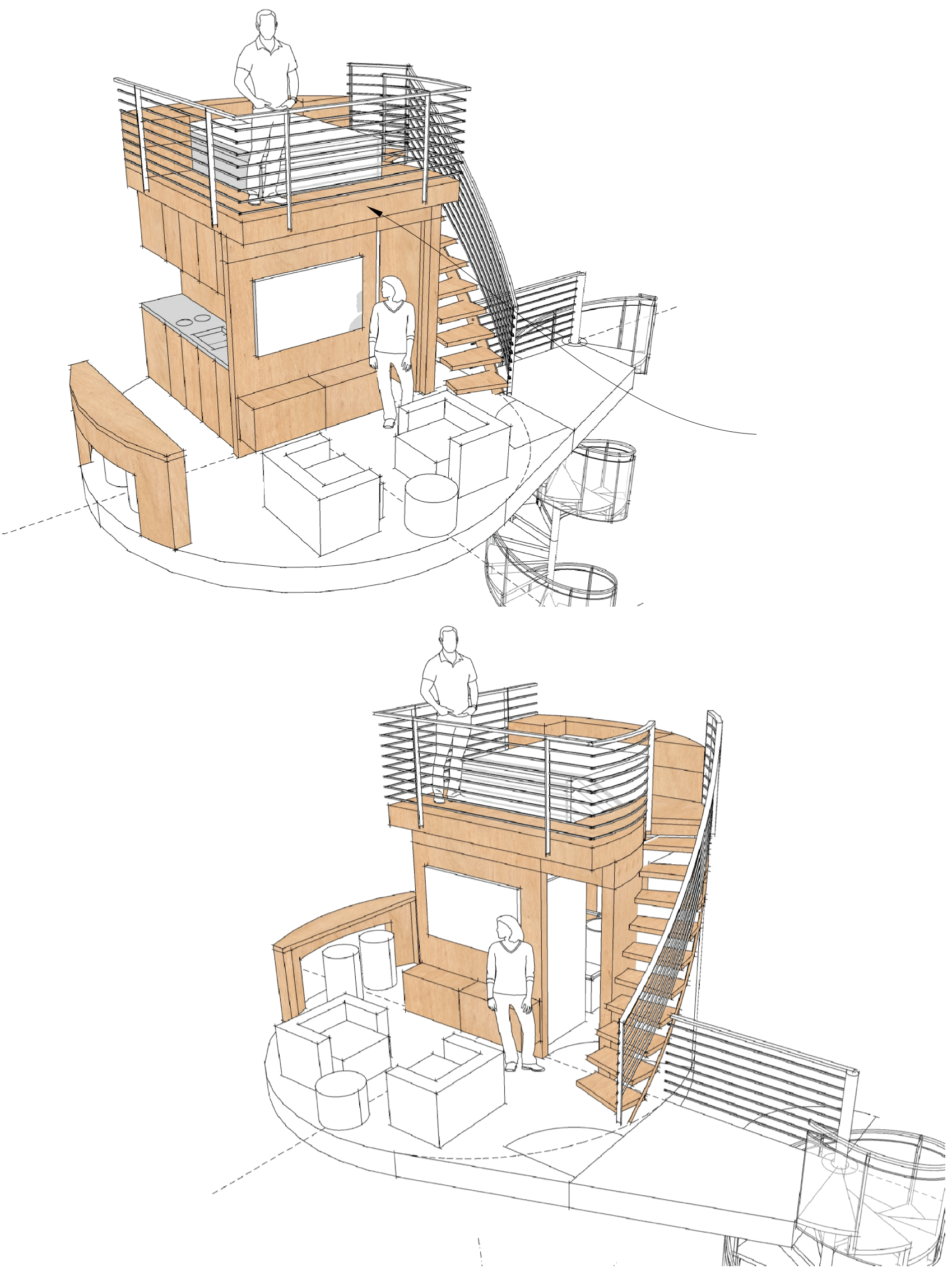 Juniper interior illustrations